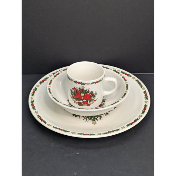 O'Christmas Tree One 10 1/8" Dinner Plate One 6 7/8" Cereal Bowl One 3" Flat Cup - Picture 8 of 8